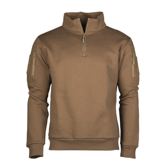 Mikina Mil-Tec Tactical Sweatshirt - hnědá, XL