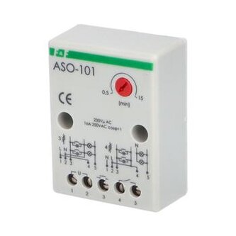 Schodišťový automat F&F ASO-101, 16A, šedý, na povrch, funkce protiblokády