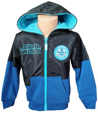 Chlapecká bundomikina STAR WARS s kapucou, modrá, velikost: 116