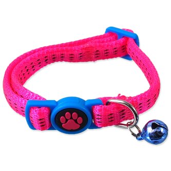 Obojek Magic Cat Nylon XS růžový 1x19-31cm
