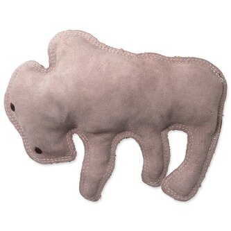Hračka Dog Fantasy Dura-fused bizon pískací, kůže a juta 28cm