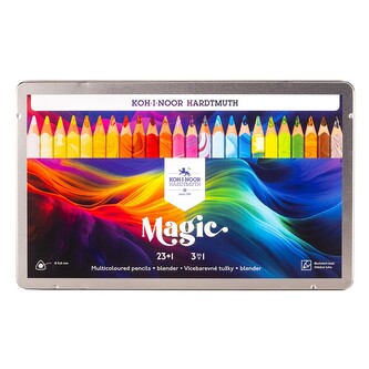 Koh-i-noor MAGIC 3408/23+1 - trojhranné pastelky TR 11, 100% FSC dřevo - 23+1 ks