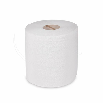 Utěrka (PAP FSC Mix) 2vrstvá s ražbou bílá Ø17cm 19cm x 100m [6 ks]