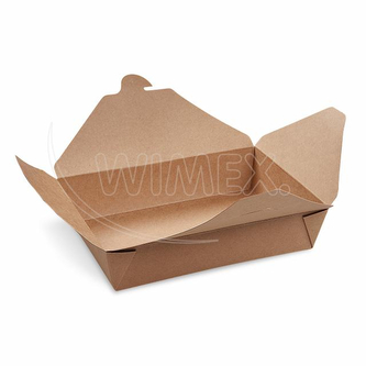 Food box (PAP/PE) nepromastitelný kraft `L` 195 x 138 x 48 mm 1400ml [50 ks]