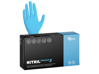 Nitrilové rukavice NITRIL PREMIUM3  100 ks, nepudrované, modré, 4.0 g Velikost: XL Nitrilové rukavice NITRIL PREMIUM3  100 ks, nepudrované, modré, 4.0 g Velikost: XL