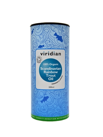 Viridian - Olej zo škandinávskeho pstruha dúhového 200 ml BIO