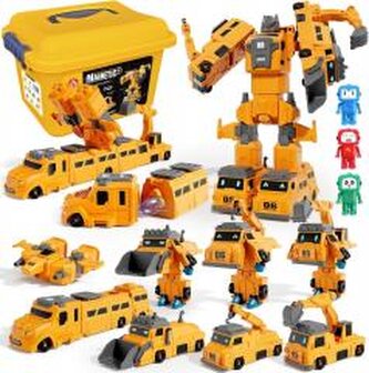 Pojazdy budowlane magnetyczne 24el Pojazdy budowlane magnetyczne 24el