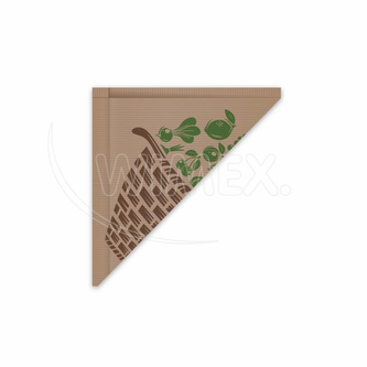 Papírový kornout hnědý 31 x 31 cm `750g` vázaný [1000 ks]