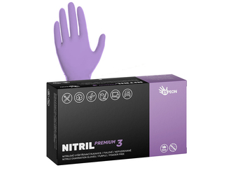 Nitrilové rukavice NITRIL PREMIUM3 100 ks, nepudrované, fialové, 4.0 g Velikost: L