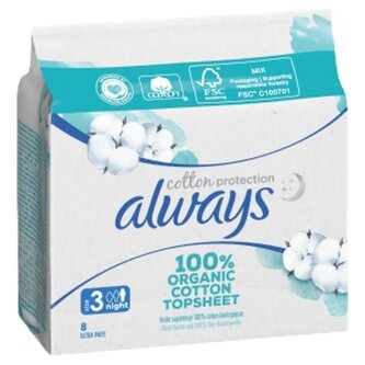 Always vl (8ks/fol) Organic Cotton Night