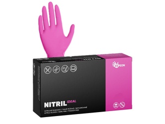 Nitrilové rukavice NITRIL IDEAL  100 ks, nepudrované, magenta, 3.5 g Velikost: S Nitrilové rukavice NITRIL IDEAL  100 ks, nepudrované, magenta, 3.5 g Velikost: S