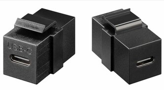 Goobay Keystone Modul USB-C female - USB-C female Gen 2 (10Gbit/s) černý