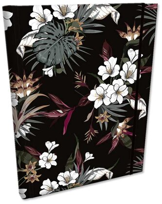 Notes B6 z gumką Soft Touch w kratkę Tropikalne Kwiaty, Bee-Bee