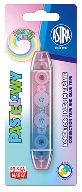 Korektor i klej w taśmie 2w1 Astrapen Pastel Line, Astra
