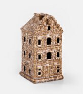 LED dům | CRISPO | keramika hnědá | 7x7x14 cm | 706783