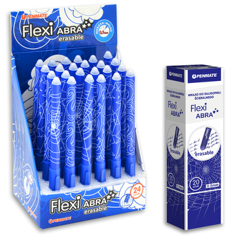 Zestaw promocyjny Długopisów ścieralnych Flexi Abra Rubber 24 szt. + 20 szt wkładów, Penmate