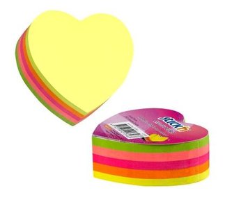 Notes serduszko mix 5 kolorów neon 250 kart.