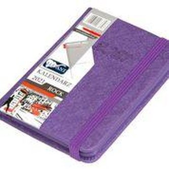 Kalendarz 2021 A7 Tyg. Rock fioletowy ELEFANT