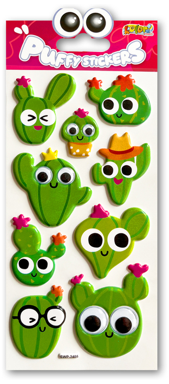 Naklejki Puffy Cacti Eyes SWP-2405 Kolori, Penmate