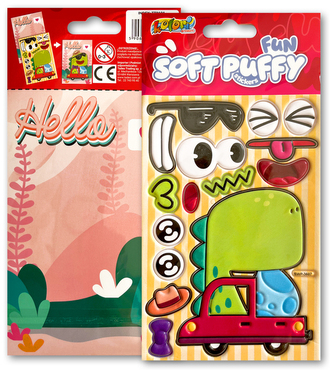 Naklejki Puffy Fun with Dino SWP-3607 Kolori, Penmate