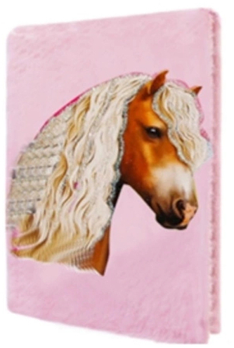 Notes w pluszowej okładce z koniem hobby horse, Norimpex