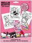 Zestaw do kolorowania: 6 kredek, 8 obrazków, naklejki Hello Kitty, Kids