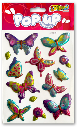 Naklejki metaliczne Rainbow Butterflies PUP-2308 Kolori, Penmate