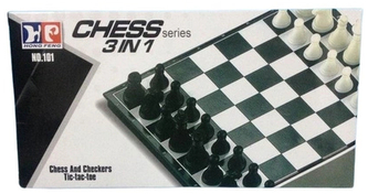 Gra podróżna 3w1 Szachy, warcaby, kółko i krzyżyk, Norimpex