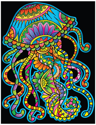 Kolorowanka welwetowa 29,7x21 Meduza, Colorvelvet Kolorowanka welwetowa 29,7x21 Meduza, Colorvelvet