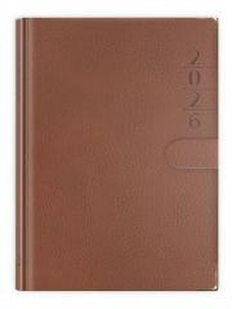 Terminarz 2026 B6 lux z zapinką brązowy