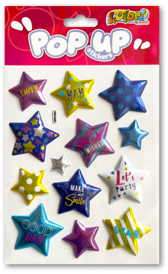 Naklejki metaliczne Stars PUP-2608 Kolori, Penmate