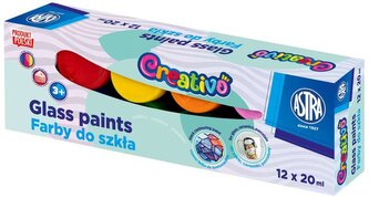 Farba do szkła Astrafun 12 kol x 20ml, Astra