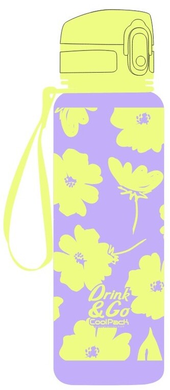 Bidon 600 ml Brisk Flores Lila CoolPack, Patio