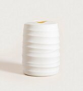 Koupelnový hrnek | TORUS | reliéfní bílý | 8,2 x 8,2 x 11 cm | 733710