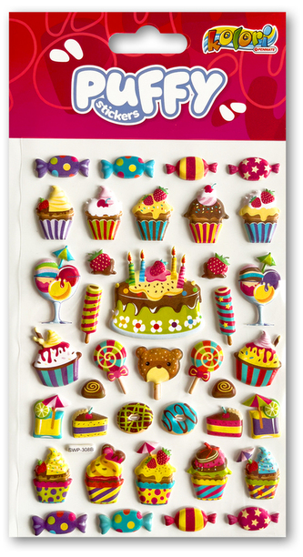 Naklejki Puffy Sweets SWP-308B Kolori, Penmate
