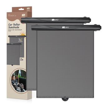 Sipo Sluneční clona roleta, 2ks, černá