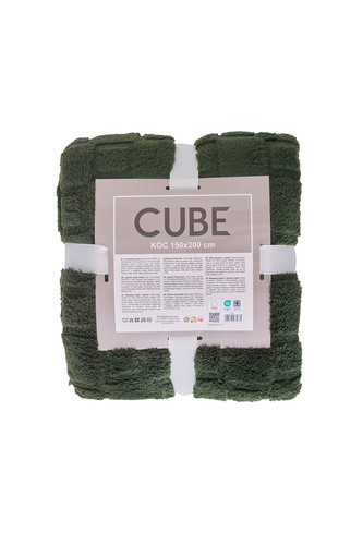 KOC CUBE 150X200 ŻAKARD SHERPA ZIELONY