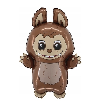 Fóliový balonek příšerka Lafufu hnědá – 45 x 67 cm Fóliový balonek příšerka Lafufu hnědá – 45 x 67 cm