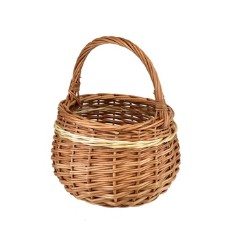 Košíček kulatý Bolerko s pruhem Ø17×12/23 cm