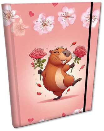 Notes B6 z gumką Soft Touch w kratkę Dancing Queen, Bee-Bee