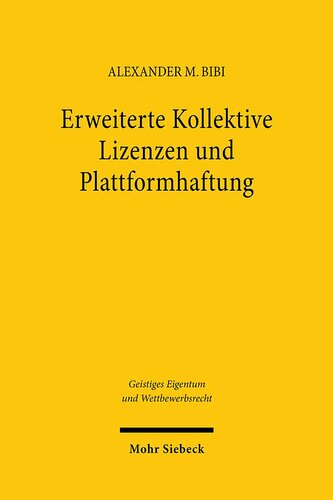 Erweiterte Kollektive Lizenzen und Plattformhaftung
