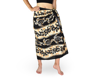 Sarong - Pareo REN, želva, černá