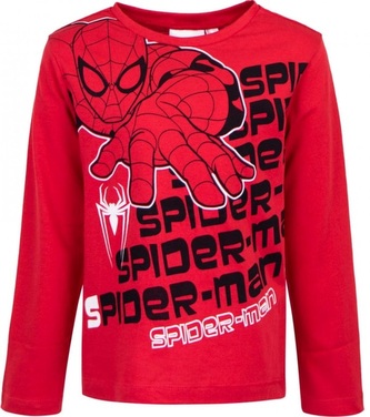 Chlapecké tričko SPIDERMAN jde do akce dlouhý rukáv, červená, velikost: 98