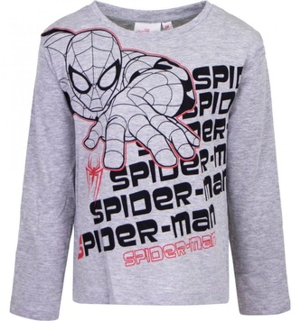 Chlapecké tričko SPIDERMAN jde do akce dlouhý rukáv, šedá, velikost: 104