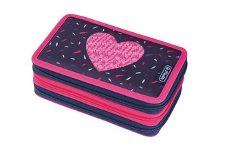 Herlitz - Plný penál, 3 patra, Srdíčko