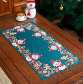 Vánoční ubrus - běhoun na stůl XMAS PARTY zelená 40x85 cm Mybesthome