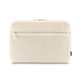 Hama Cozy, obal na notebook, 14,1-15,6" (36-40 cm), huňatý, přední kapsa, béžový