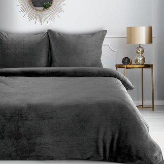 Flanelové povlečení MASTER antracit 1x 220x200 cm, 2x povlak 70x80 cm MyBestHome