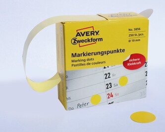 Avery Zweckform 3856 Samolepicí body Ø 19 mm, 250 ks, žluté