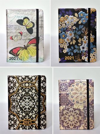 Kalendarz 2021 Tygodniowy A6 Metalic MIX